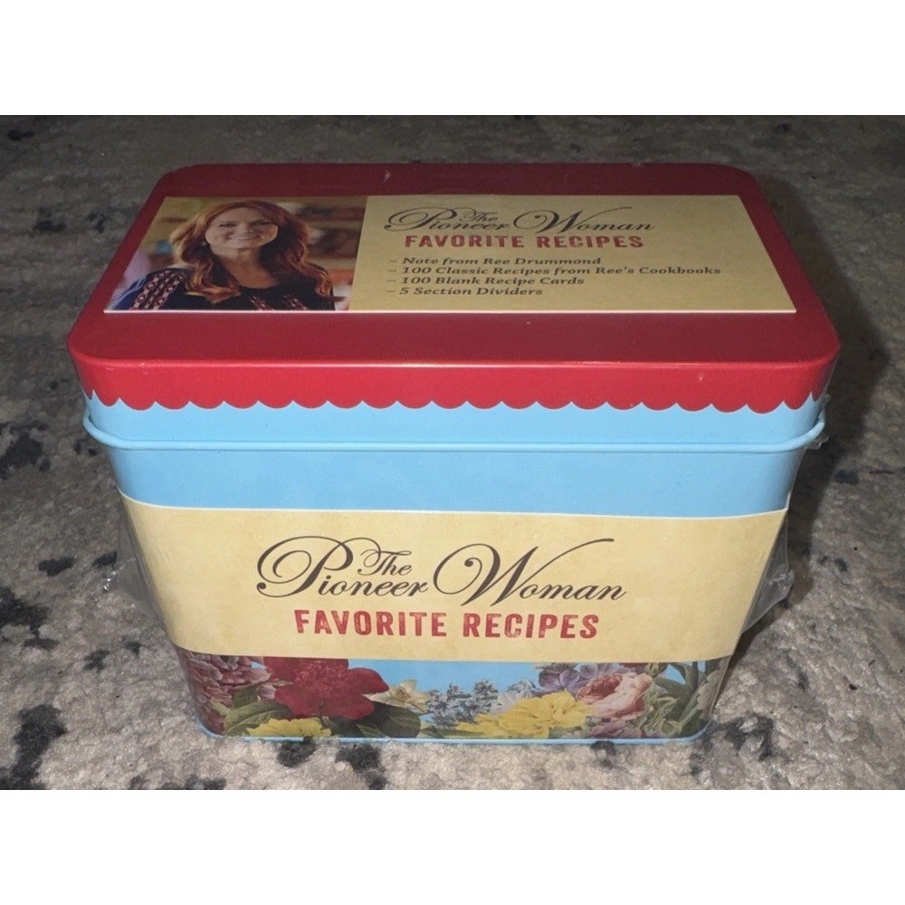 The Pioneer Woman Favorite Recipes Tin with 100 Recipes New